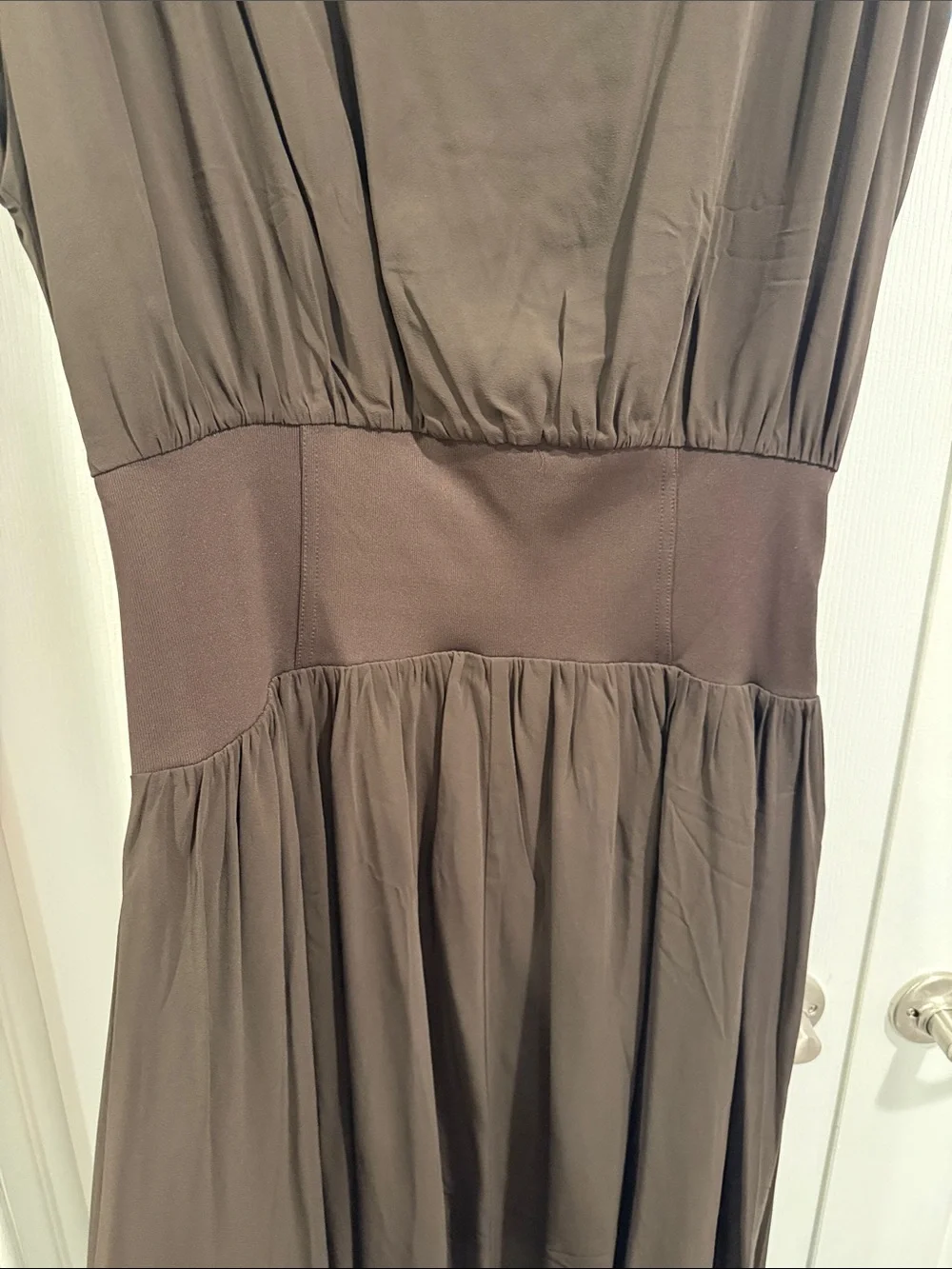 Banana Republic Brown Maxi Dress with Defined Waist